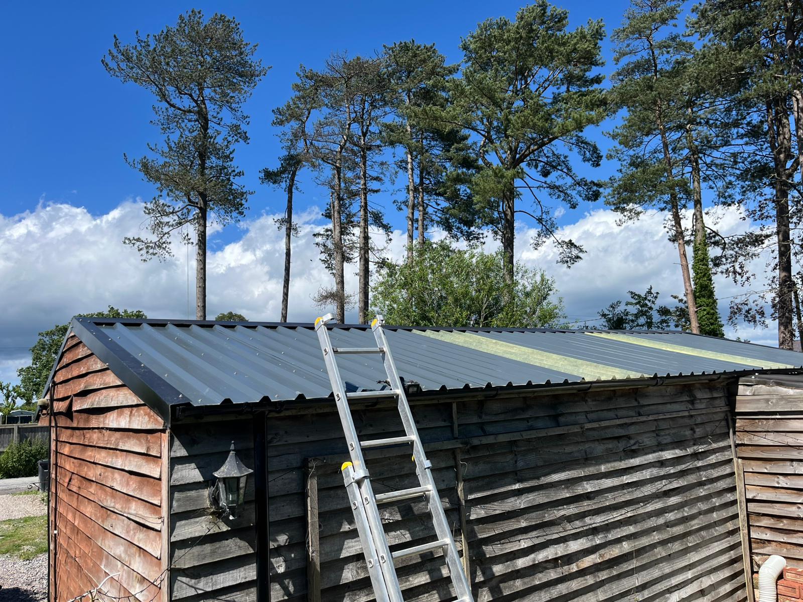Outbuilding metal roofing — Makse Electrical & Renewables project photo