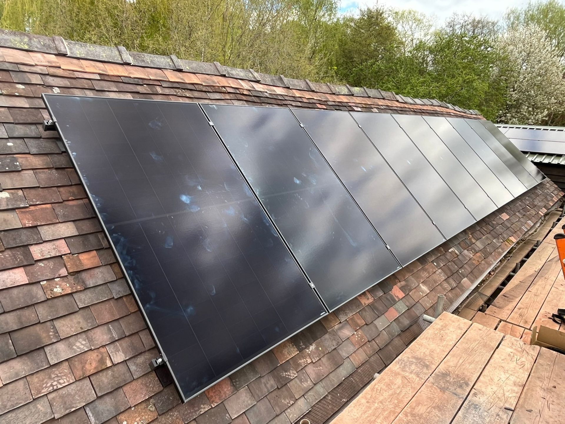 Solar panel installation barn panels — Makse Electrical & Renewables project photo