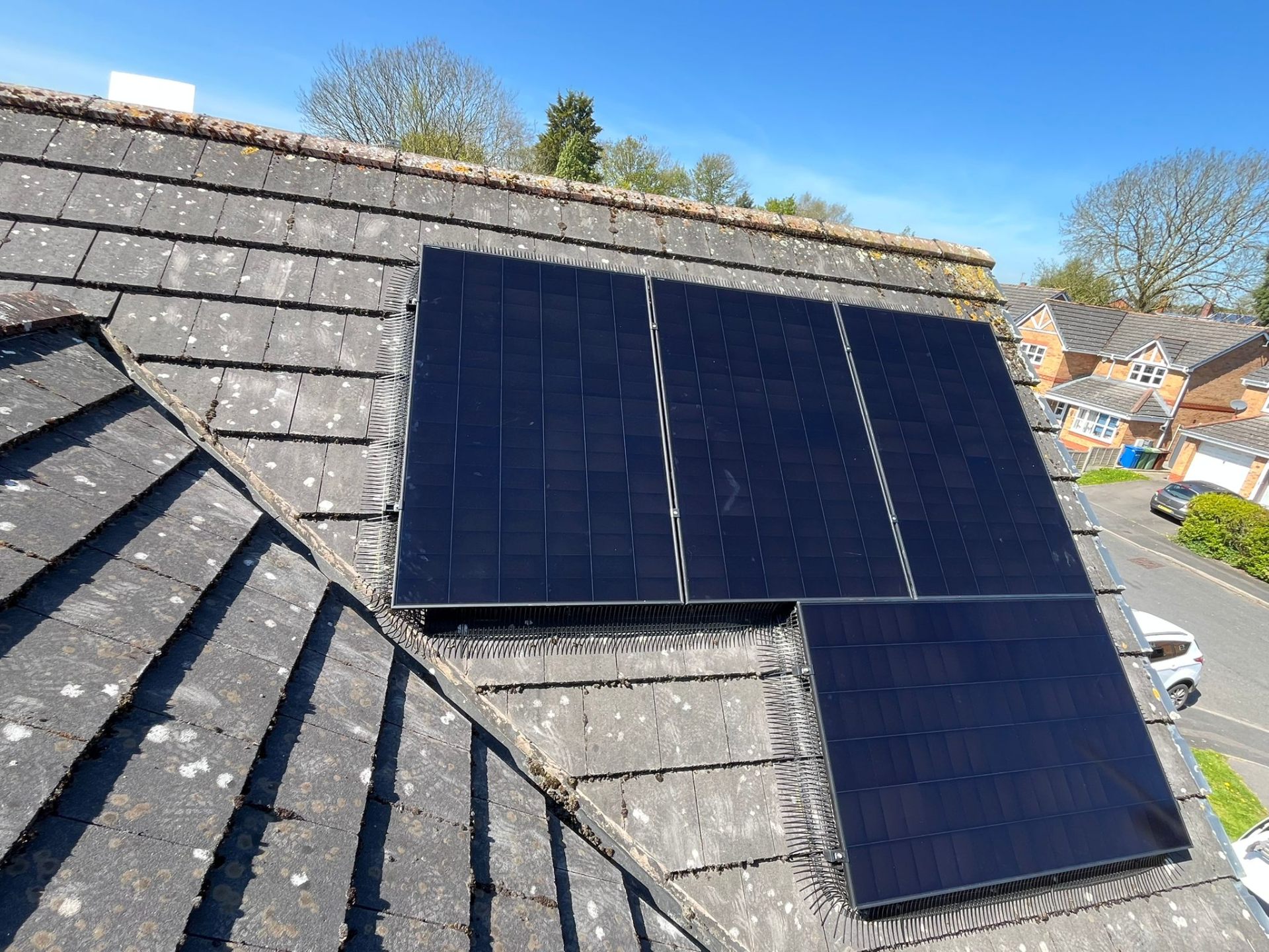 Solar panel installation bird proofing — Makse Electrical & Renewables project photo