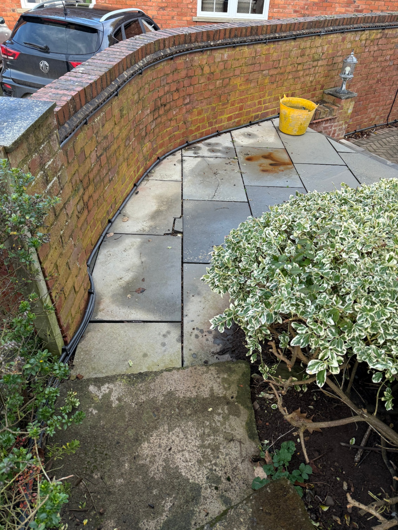 Ev charger installation cable clipped — Makse Electrical & Renewables project photo