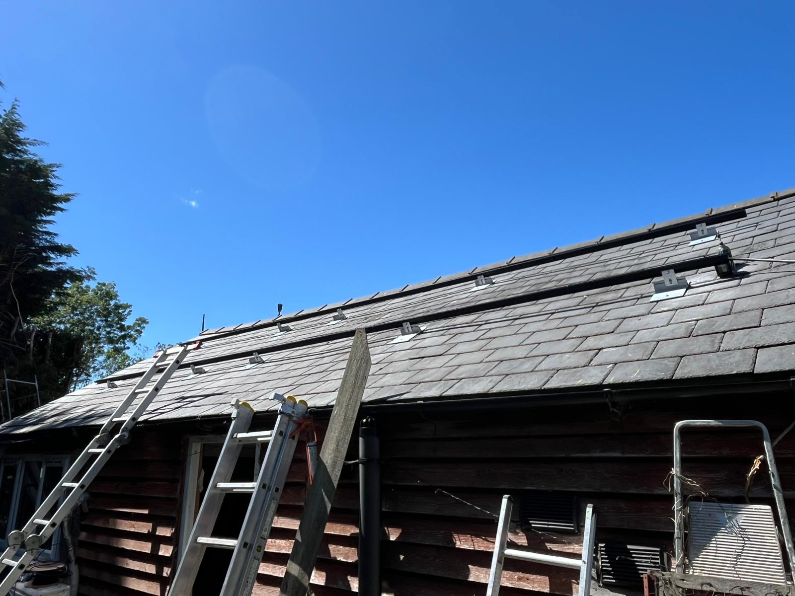 Solar panel mounting installation — Makse Electrical & Renewables project photo